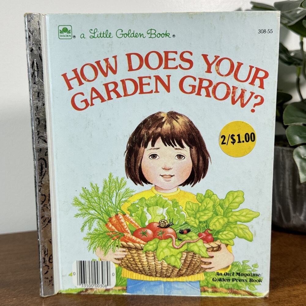 How Does Your Garden Grow? Little Golden Book 1985 Pat Patterson Gardening
